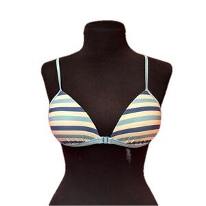 Aerie Striped Blue and White Bikini Top